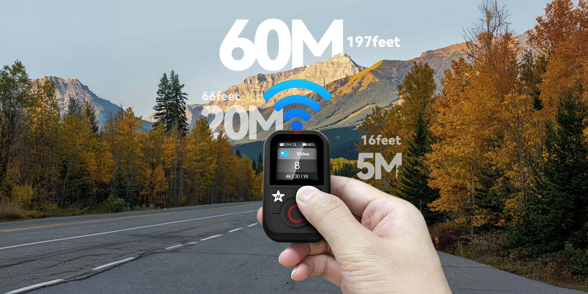 Pilot Telesin S5-RMT-01-TGP do kamer GoPro Hero 8 / 9 / 10 / 11 / 12 / 13 / Max